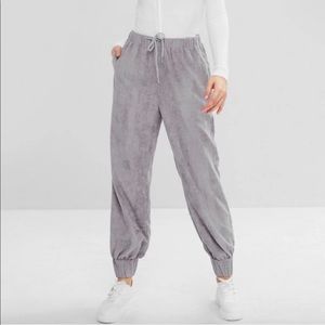 Drawstring Corduroy Jogger Pants